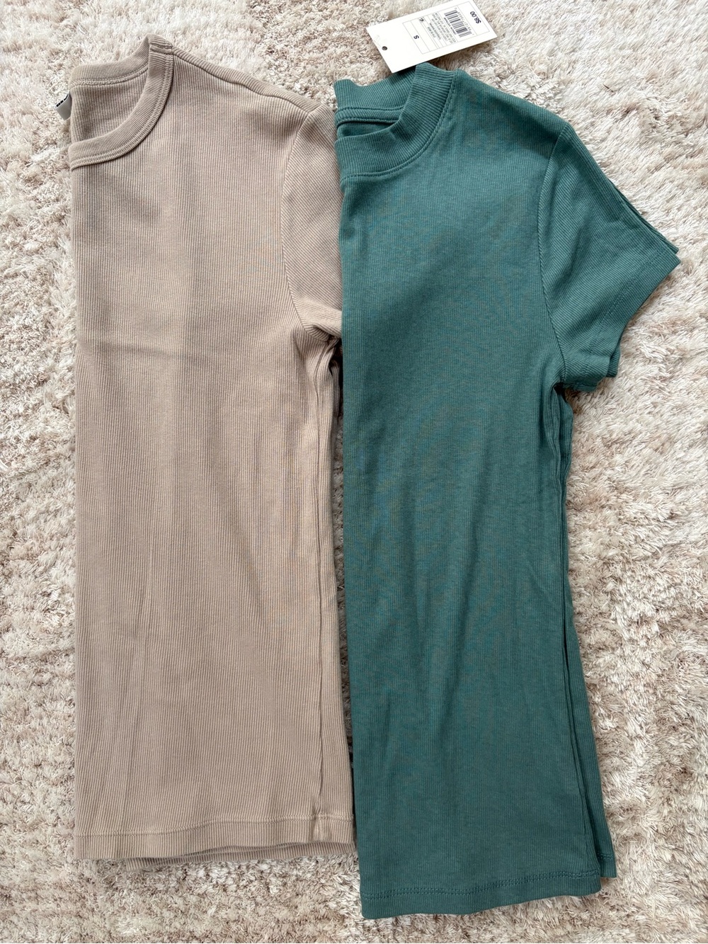 Uniqlo and A New Day Women’s cotton Short Sleeve Tees in khaki and Teal